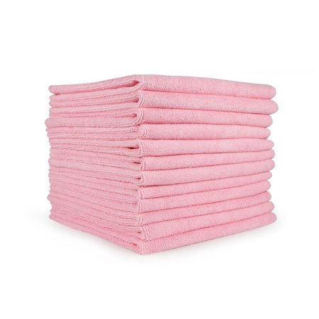 MONARCH Microfiber Cloths 16 x 16 Pink , 12PK M915100P